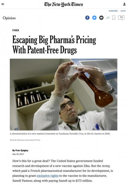 Escaping Big Pharma’s Pricing With Patent-Free Drugs